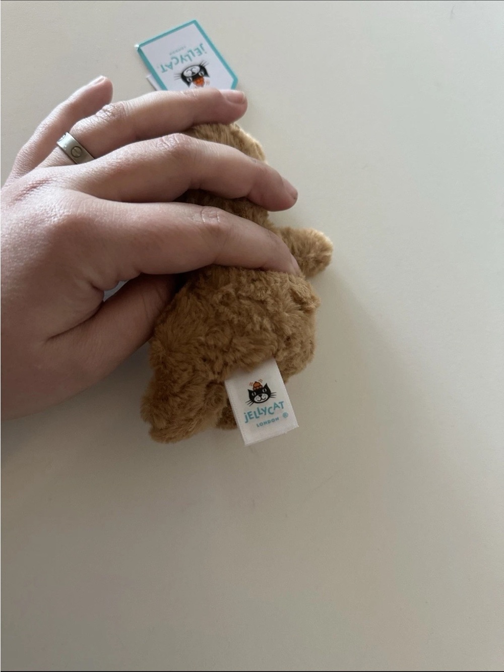 NEW AUTHENTIC Jellycat Bartholomew Bear Bag Charm Keychain Plush Mini Brand new - Picture 3 of 6